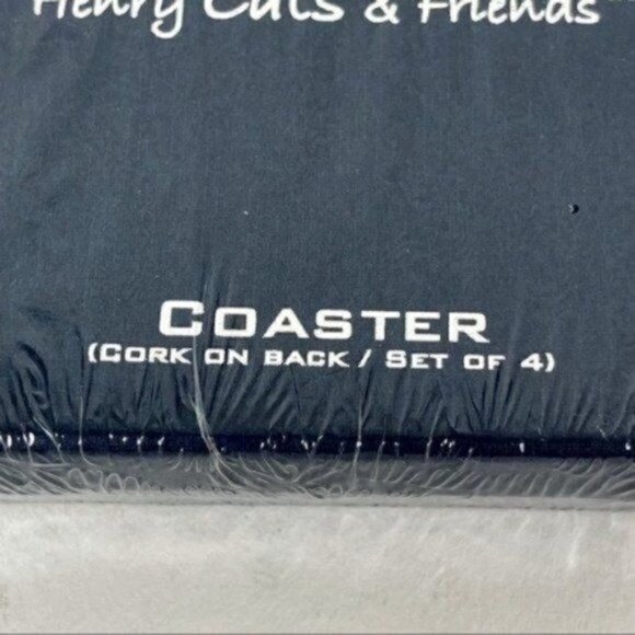 Henry Cats & Friends Cat Coaster ( Set Of 4 ) By Artist Henry Lee Whimsical Gift - Picture 13 of 13